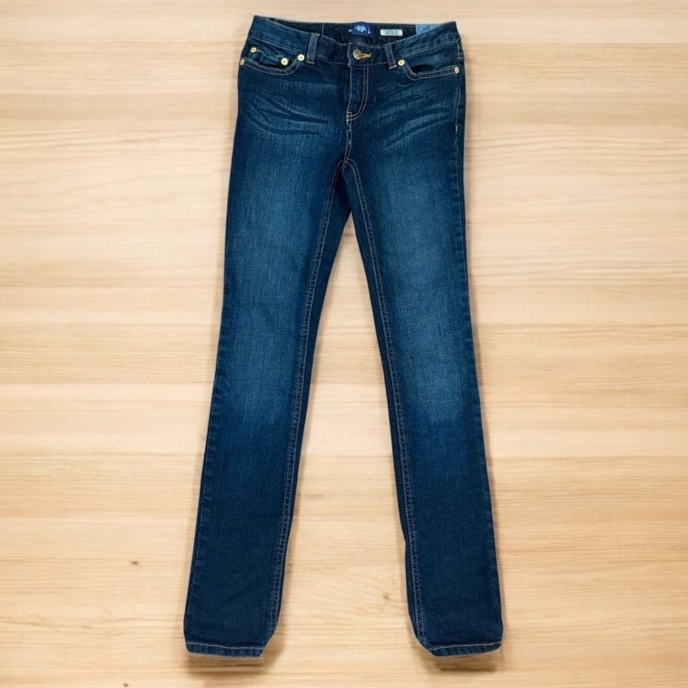 Ralph Lauren Girls Skinny Jeans Dark Wash Youth Size 12 NWT